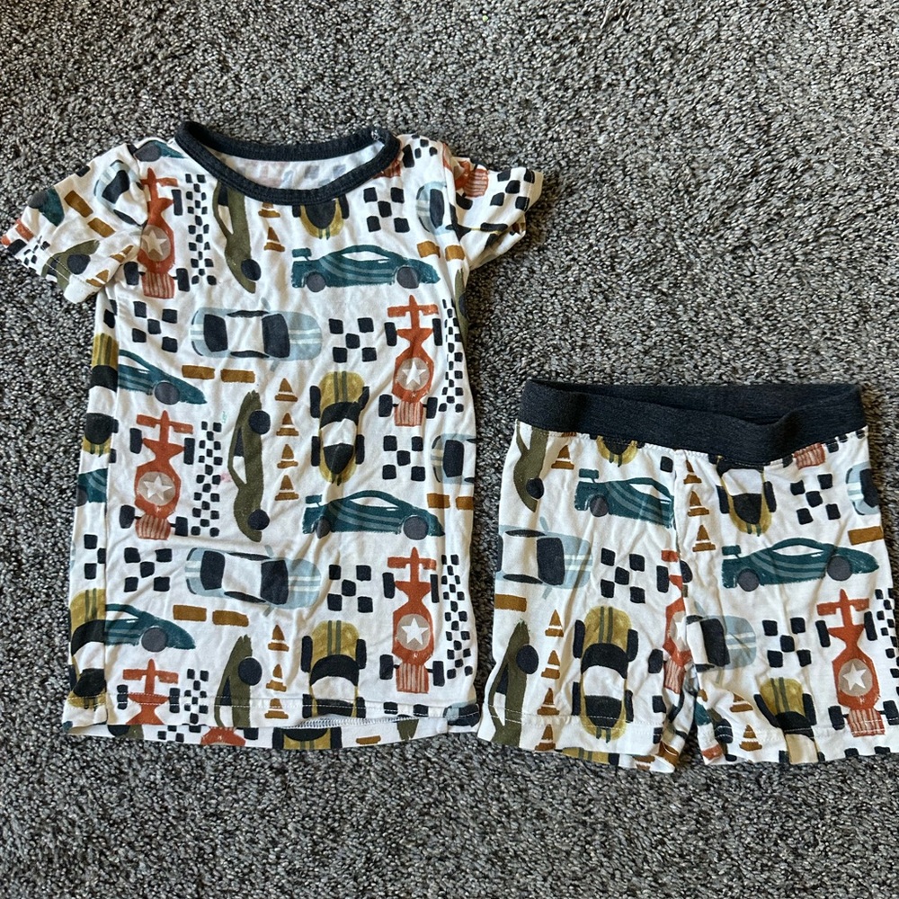 Little Sleepies Formula One 18-24 months cars short set pajamas